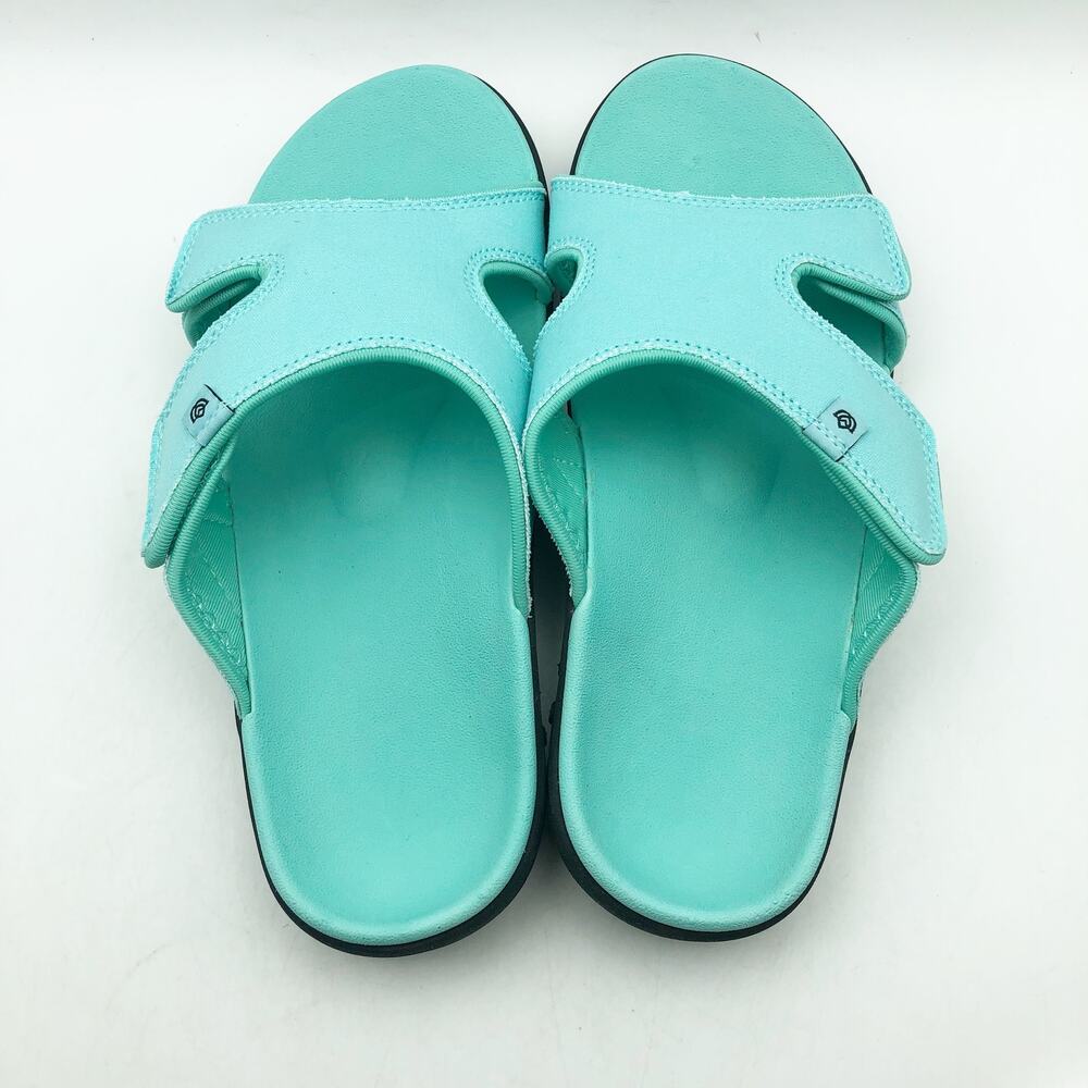 Women’s Aqua Slide Sandals - Light Teal NEW